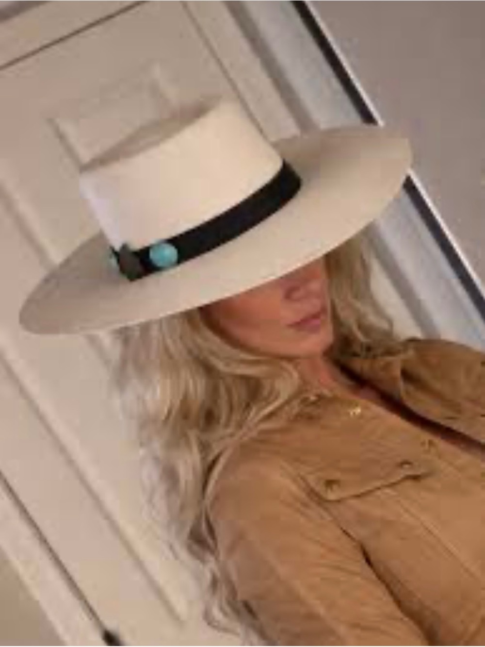Atwood Nevada Thunderbird Turquoise Palm Leaf Hat Maverick Western Cowgirl USA